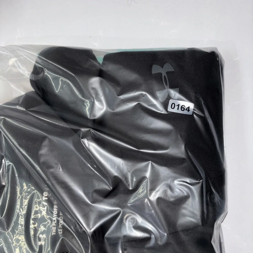 Under Armour Shirt Men's XL Playoff Polo Golf Short Sleeve Black - Picture 6 of 7